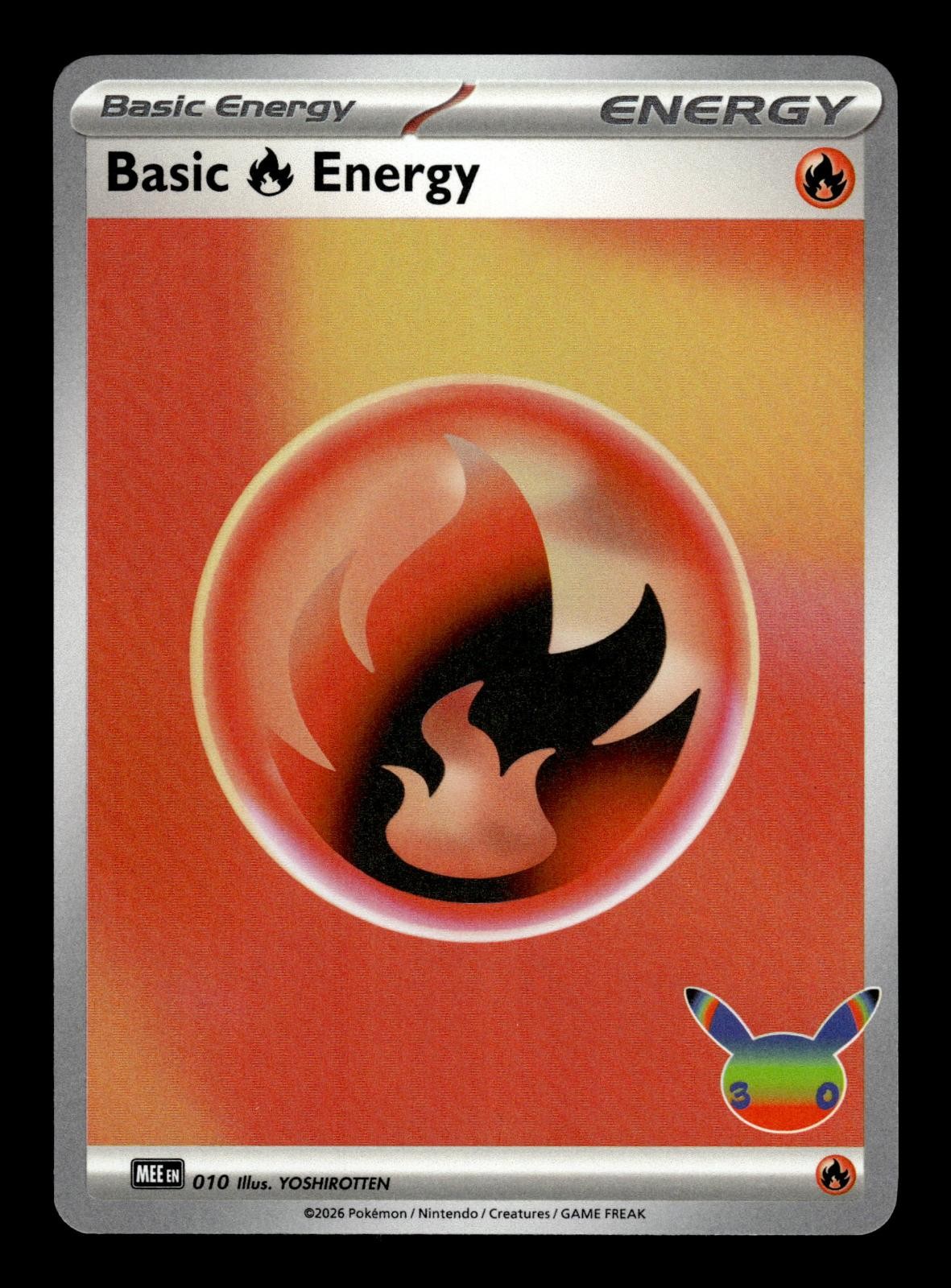 Basic Fire Energy ME: 30th Celebration Pokemon Near Mint