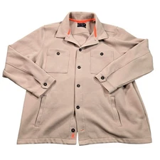 Psycho Bunny Jacket Mens 3XL Beige Knit Shirt Jacket Button Front B6J290B200