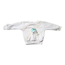 Vintage Petite Club Baby Sweatshirt 18 Months Satin Hearts And Ribbon 18 Mo
