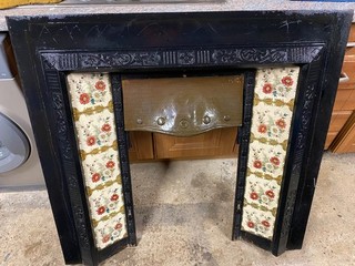 Vintage Cast Iron Fireplace