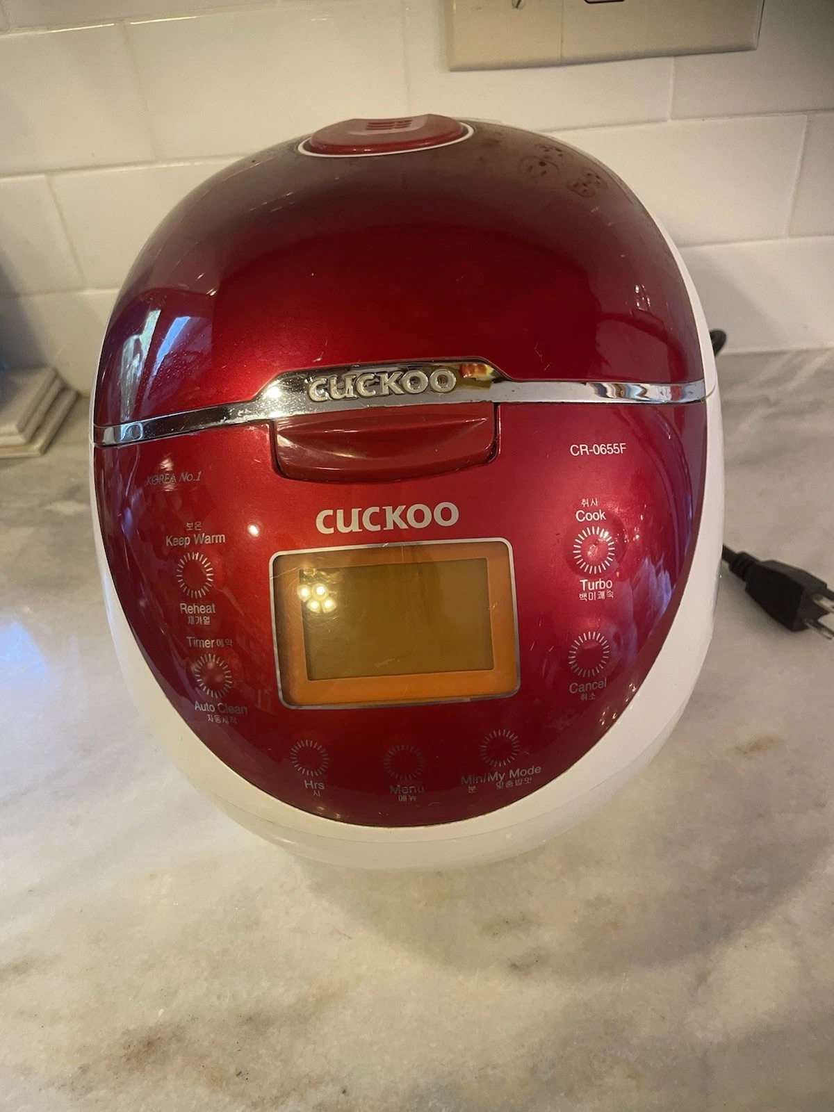 Cuckoo CR-0655F Rice Cooker & Warmer, 6 cups, LCD Display 11-Menu Options