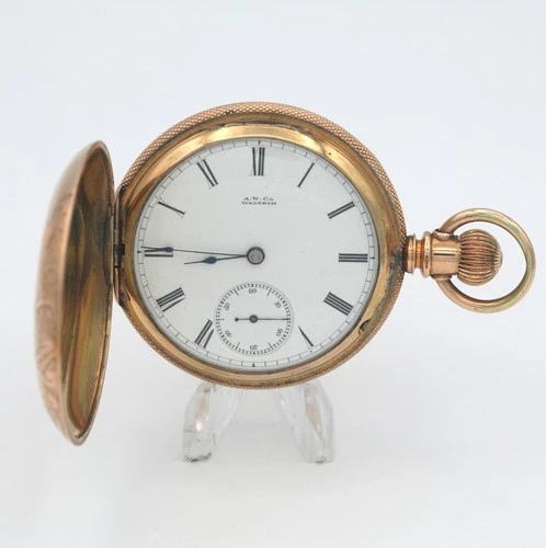 Antique American Waltham “Crescent Street” Gold Hunter Case Pocket Watch