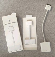 Set Of Two Apple New 30 Pin Digital AV Adapter AND Used 30 Pin DVI Adapter