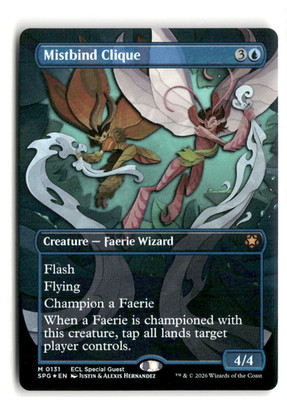 Mistbind Clique Borderless FOIL Special Guests MTG NM