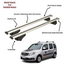 2 St&uuml;ck Silberne Quertr&auml;ger F&uuml;r MERCEDES CITAN W415 MVN 2013-2021