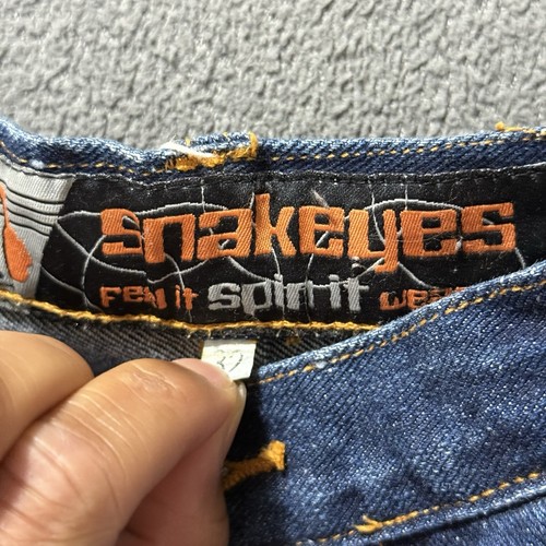 Vintage JNCO 90’s Snake Eyes Baggy Wide Denim Pants Adult Denim Size 32 Men’s - Picture 5 of 12