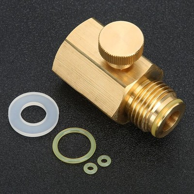 Soda Cylinder Valve Adapter With Switch Female Thread TR21-4 To Male Thread G1/2