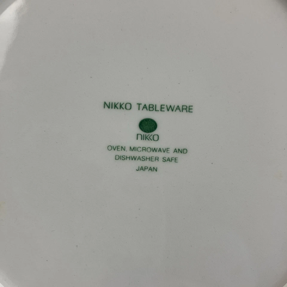 Nikko Blossom Time Tea Roses Blue Floral Set Of 8 Salad Plates 7 3/4" Japan - Image 3 of 3