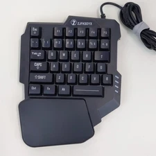 One Hand Gaming Keyboard RGB Backlit Mechanical USB Wired Keypad for PC Gamer