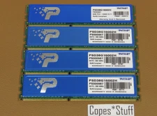 Patriot PSD38G116002H PS000987 PC3-12800u LOT (4) x 8GB = 32GB Memory