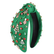 Christmas Headband for Women Christmas Tree Bow Snowflake Knotted Headband Je...