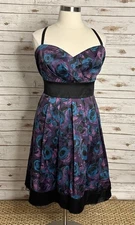 Torrid whimsigoth purple/blue/blue midi A-line cocktail/party dress Size 20/2X