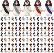 Bememo 100 Pcs Jesus Toys Original Design Mini Rubber Little Dark Color 