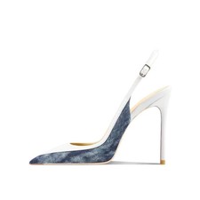 Women's Pointed Toe 10cm High Heels Stilettos Buckle Pumps Dress Sandals 35-44