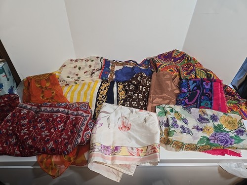 Vintage SCARF And Hankies Lot, Ann Taylor, Talbott, Ray Strauss And More