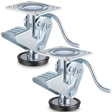 2 Pcs Brake Floor Lock 5 Inch Brake Pedal Lock Heavy Duty Steel with Anti-Sli...