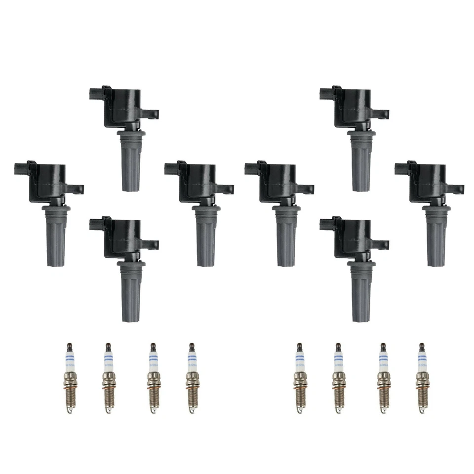 8PCS Ignition Coil & 8PCS Platinum BOSCH Spark Plug Set For 00-05 Lincoln LS — 第 2/4 张图片