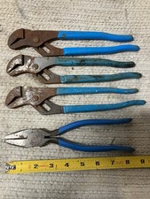 Lot Of 4 Channellock Pliers Water Pump Plier , USA, used