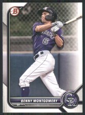 2022 Bowman Prospects #BP-73 Benny Montgomery Colorado Rockies 48809