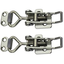 Stainless Steel Adjustable Toggle Catch Latch Lock - Silver
