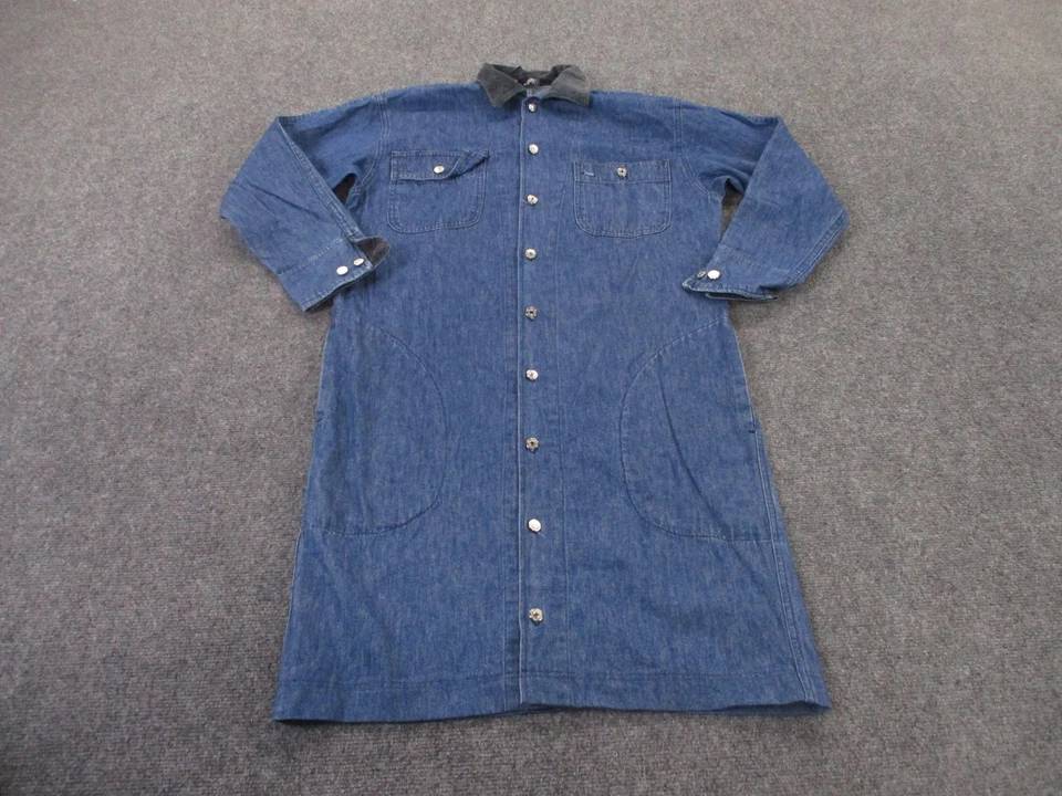 Vintage Polo Ralph Lauren Dress Womens 6 Denim Shirt Cottagecore Country 90s USA - Image 2 of 4