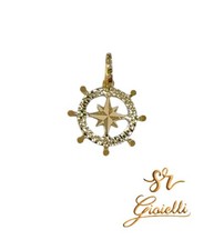 Ciondolo ORO 18KT Rosa dei Venti a timone in ORO GIALLO 18KT 750% List 235€
