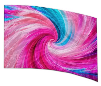 COLOR GUARD FLAGS TWILIGHT WHIRLWIND SILKS - NEW - 36'' x 54'' Standard Curved