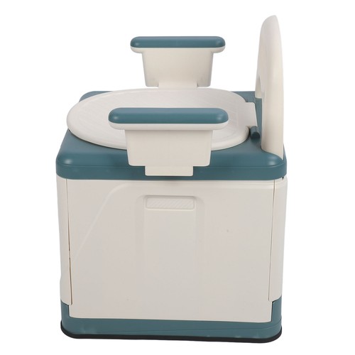 Portable Toilet Odor Proof Foldable Bedside Commode Chair With Armrests For DGD - Picture 11 of 24
