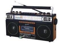 Supersonic Retro 4-Band Radio and Cassette Player with Bluetooth Turquoise