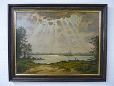 Gemälde " Gewitterstimmung "  Maler Fritz Köhler * 1887 - + 1972 Düsseldorf