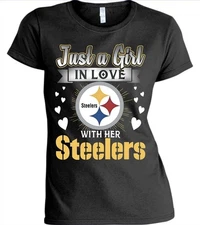 Pittsburgh Steelers Women's Tee Short Sleeves Sizes S-3XL