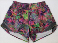 Lululemon Size 6 Hotty Hot LR Short 4 Lined VFTM/GGRE Pink Green