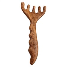 Wooden Massage Head Scalp Massager Comb Portable Wide Tooth Comb