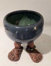 Studio Art Pottery 3.75” Planter Feet & Legs Trinket Dish Bowl Succulent  