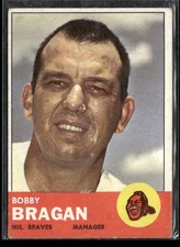 1963 Topps #73 Bobby Bragan Milwaukee Braves