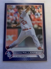 Andre Pallante BLUE PARALLEL SP Rookie Card RC 2022 Topps Update US59 Cardinals. rookie card picture