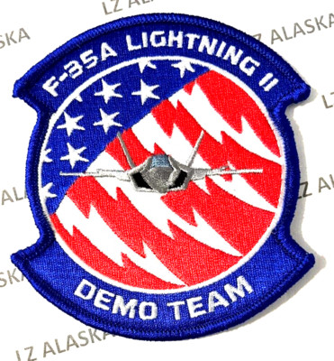 US AIR FORCE F-35A LIGHTNING II DEMO TEAM JOINT STRIKE FIGHTER COLOR PATCH AFG
