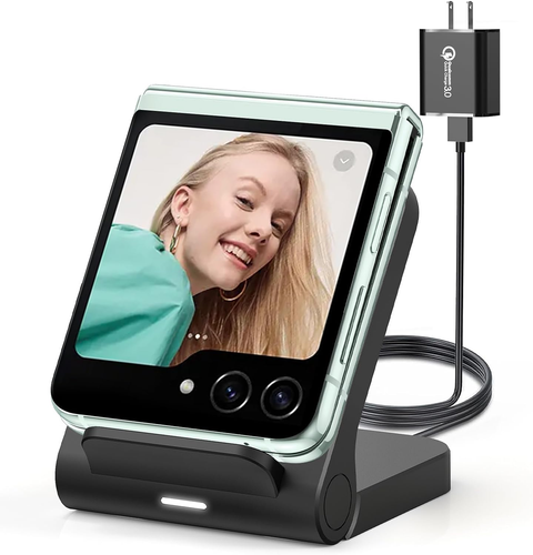 For Samsung Galaxy Z-Flip Wireless Charger: Galaxy Z Flip 6/5/4/3 Charging Stand - 第 11/12 張圖片