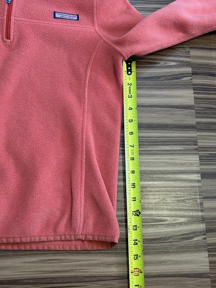 Suéter Vineyard Vines 1/4 Cremallera Polar Mujer Talla XS Bolsillos con Cremallera Foto 4 de 4