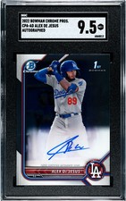ALEX DE JESUS 2022 Bowman Chrome CPA-AD Auto SGC 9.5 DODGERS