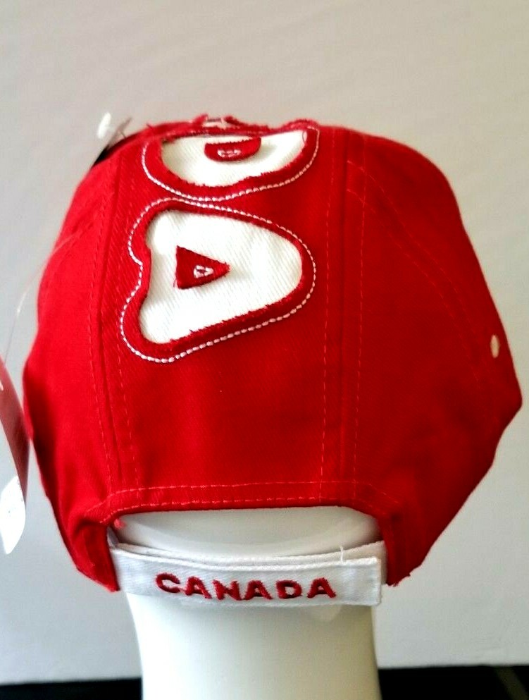 Canada Five Panel Red Rouge Adjustable Baseball C… - image 5