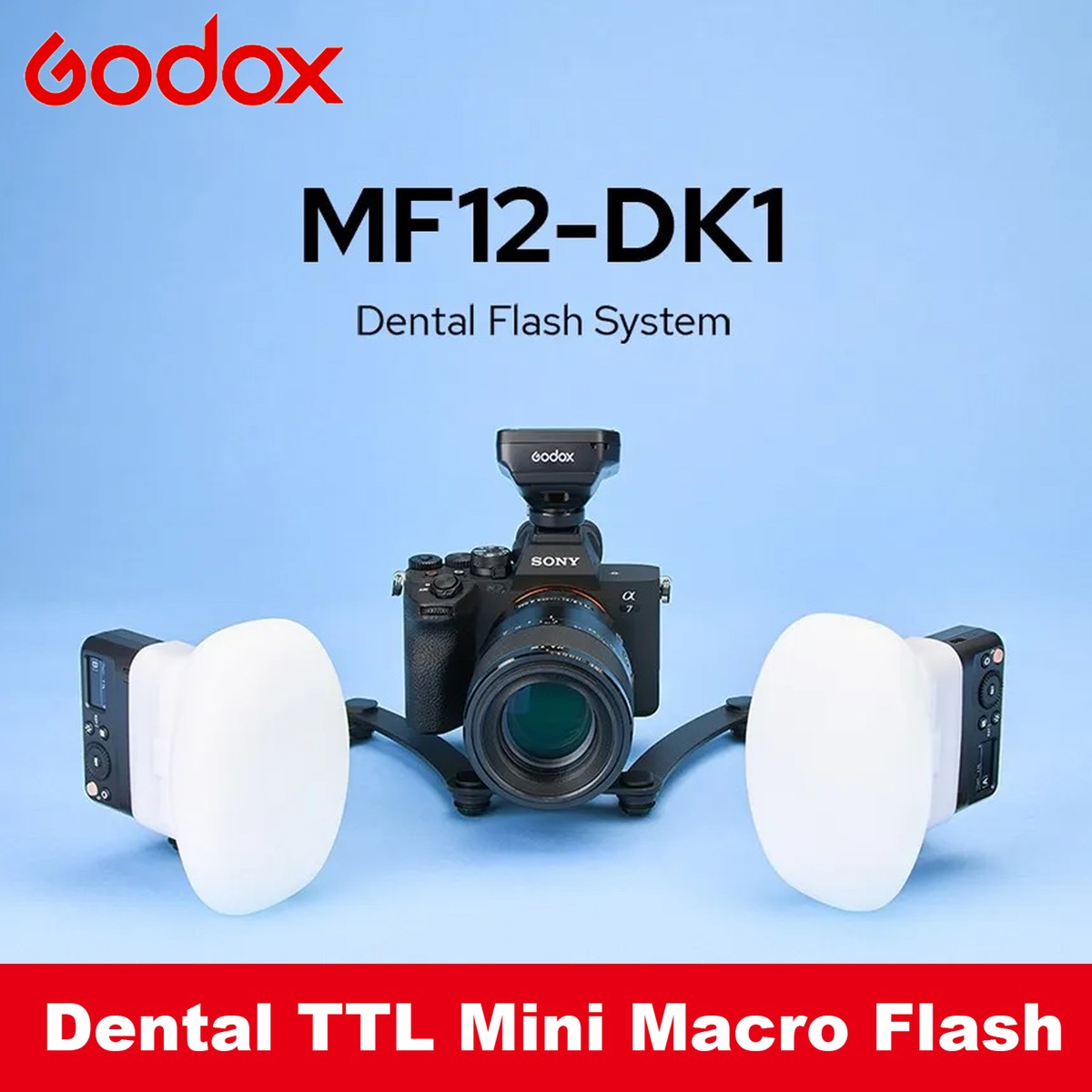 Godox MF12-DK1 Dental TTL Macro Ring Flash Light Speedlite w/Dual