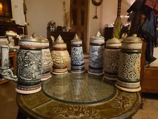 Vintage Avon Beer 7 Stein Lot 1976 Through 1982 G2U