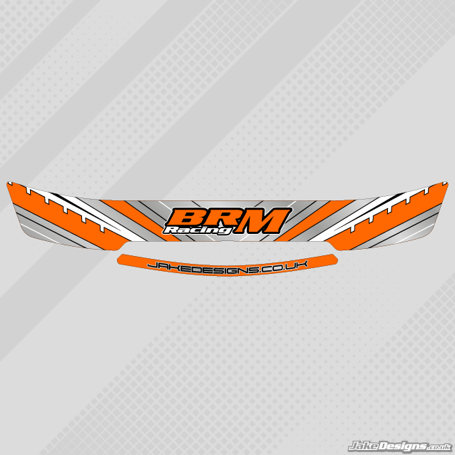 BRM RACING STYLE HELMET VISOR STICKERS/STRIPS 2 x Visor Stickers