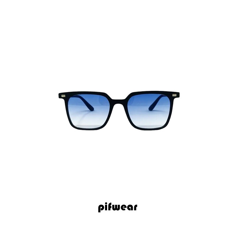 Gafas de sol para hombre Pifwear Clase B 1os negro mate con lentes azul matizado