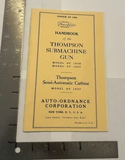 Thompson Submachine Gun Doug Richardson 1921 1928 Auto Ordnance 1936 Reprint
