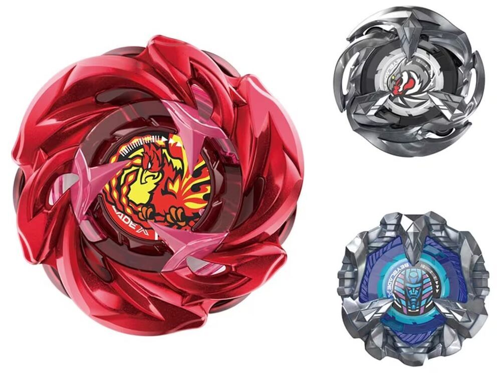 phénix ミドラーブラック/レッド TAKARA TOMY Beyblade X 'Phoenix Rudder Deck Set' UX-07 - USA