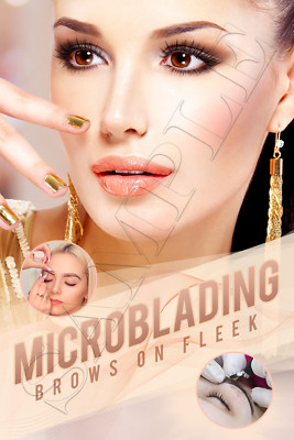 Microblading Semi Permanent Makeup Microshading 3D Embroidery Eye Brows Poster 4