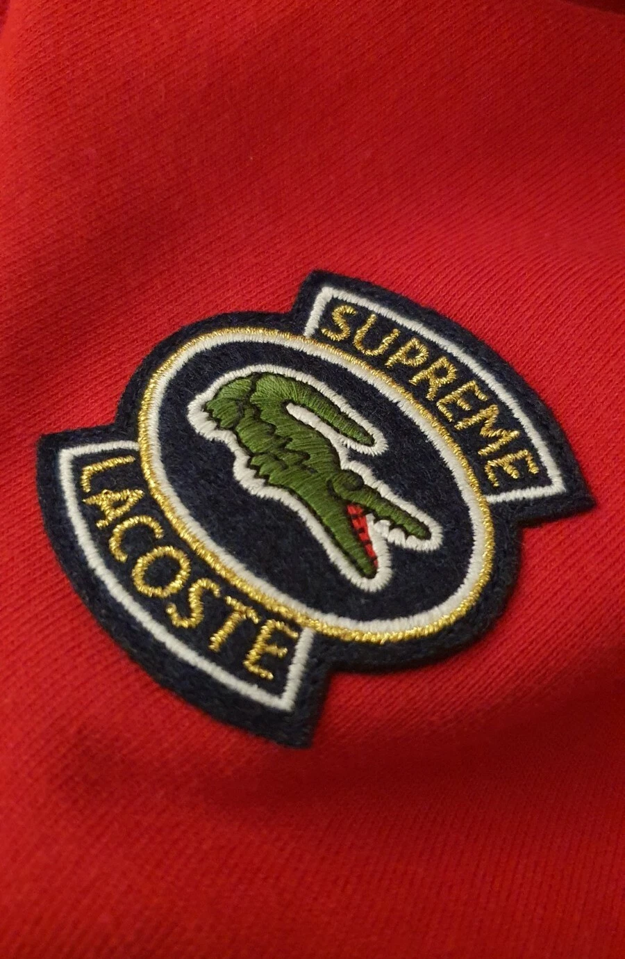 Sweat à capuche SS18 Supreme x Lacoste taille S petit sweat à capuche rouge 