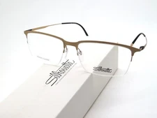 SILHOUETTE Lite Arcs 5548/75 7530 Matte Gold 56mm Semi-Rimless Eyeglasses